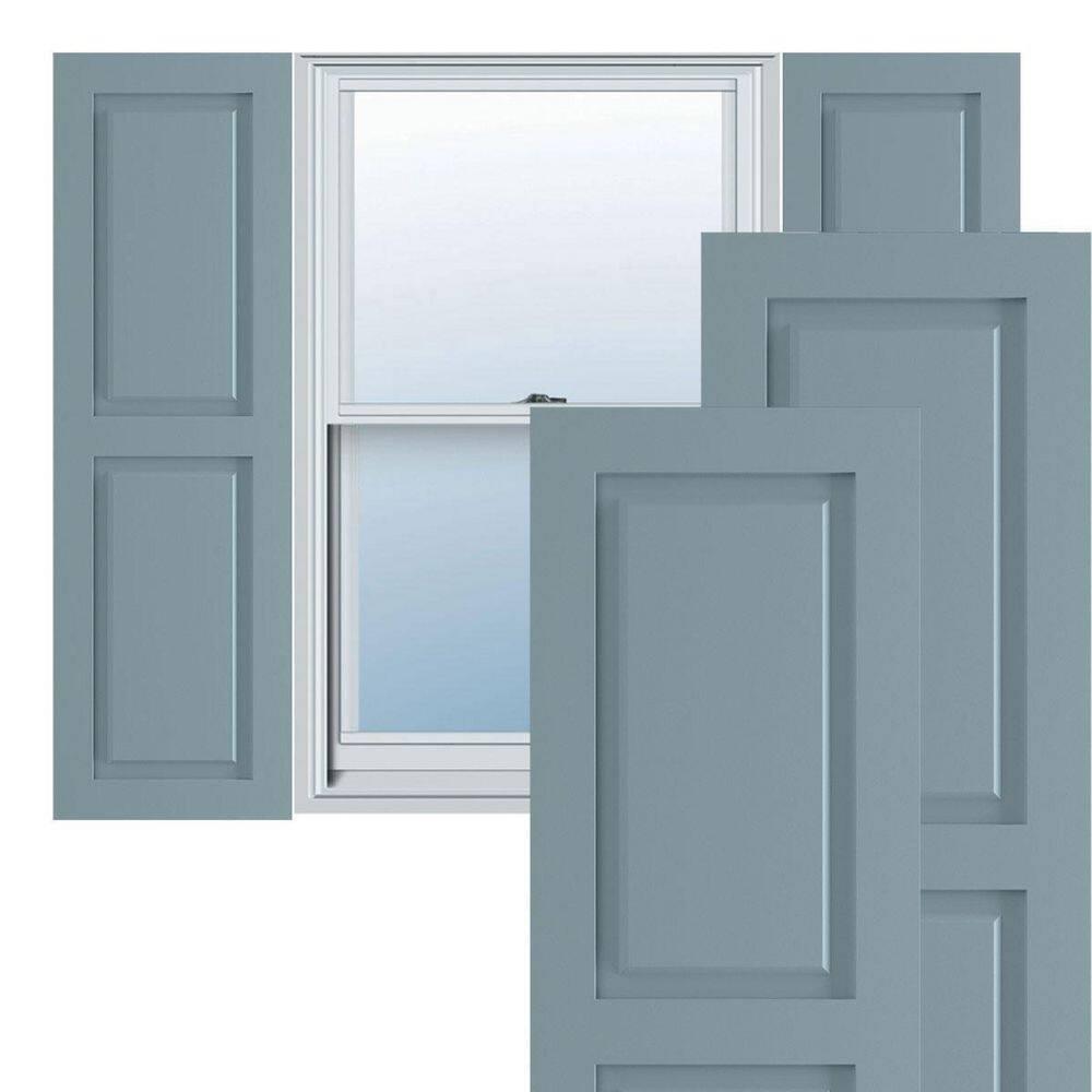 True Fit PVC Two Equal Raised Panel Shutters