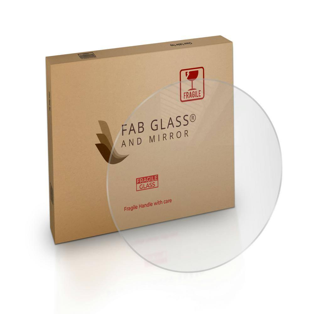 47" inch Diameter 1/4" Clear Plexiglass Sheet, Round Cake Disc, Lucite Circle Flat Edge Plexiglass Table Top by Fab Glass and Mirror