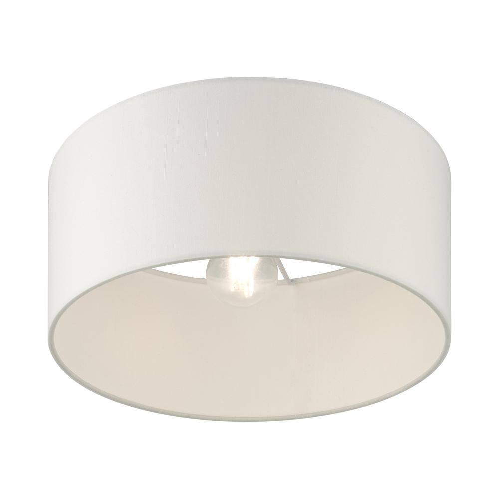 Livex Lighting Meridian 1 - Light Semi-Flush Mount in  Satin Brass