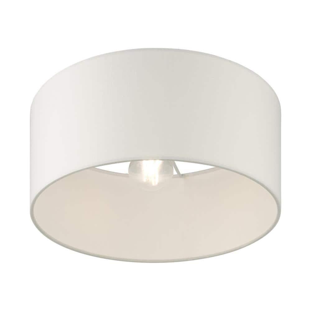 Livex Lighting Meridian 1 - Light Semi-Flush Mount in  Satin Brass