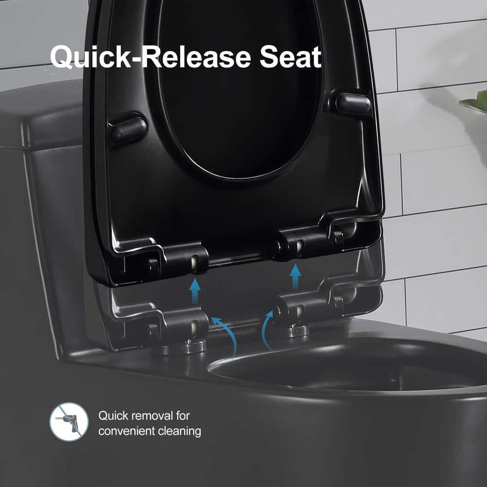 Greta Tornado Powerful Flush One-Piece Toilet, 1.28 GPF Elongated Floor Mounted