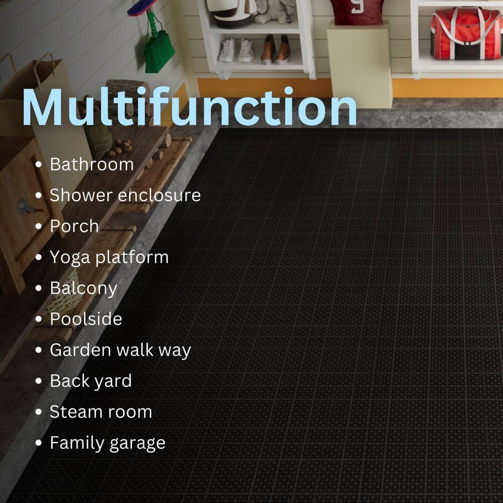 Fulocseny 12'' L x 12'' W Plastic Interlocking Deck Tile (Set of 12)