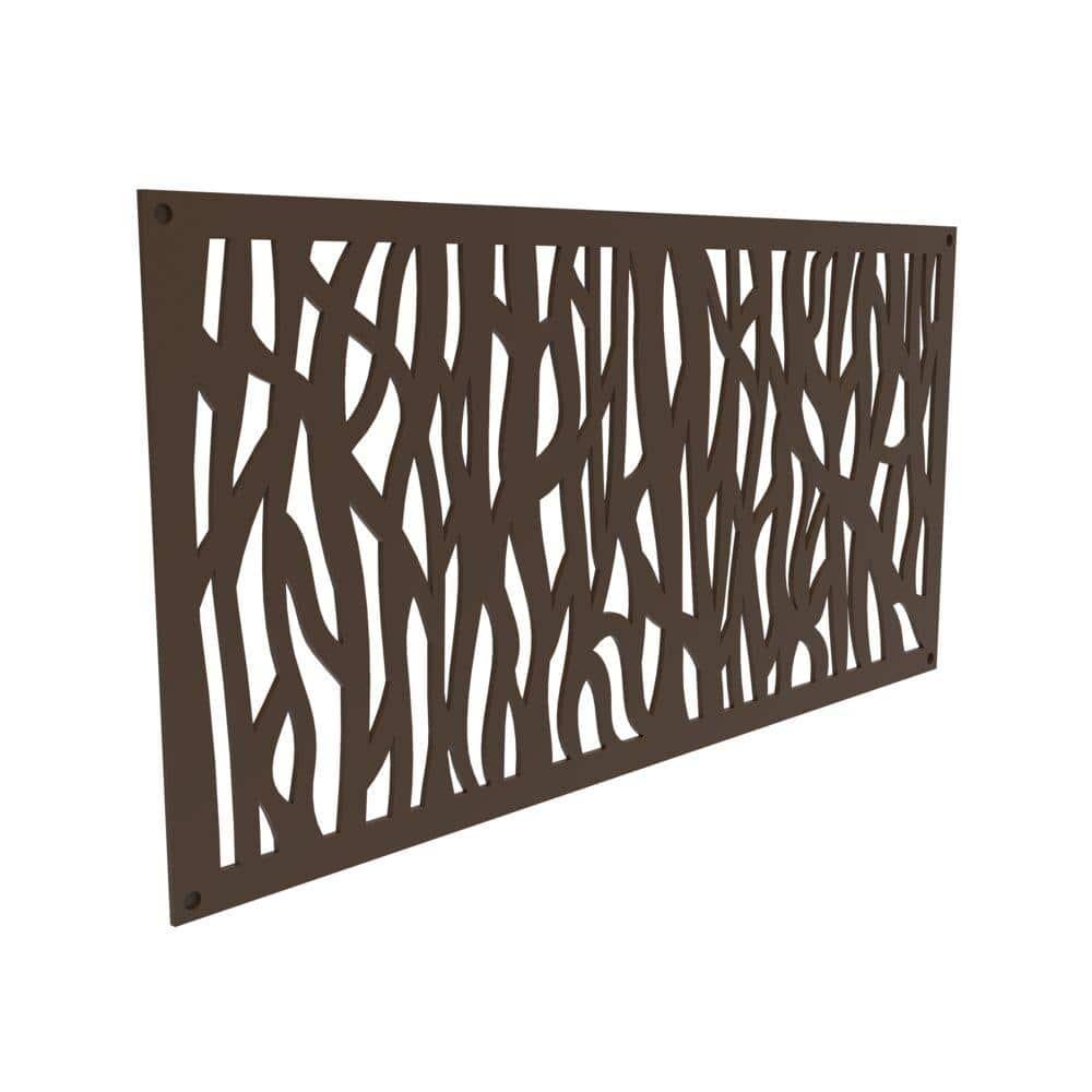 Barrette Outdoor Living 2 ft. x 4 ft. Sprig Umber Decorative Screen Panel