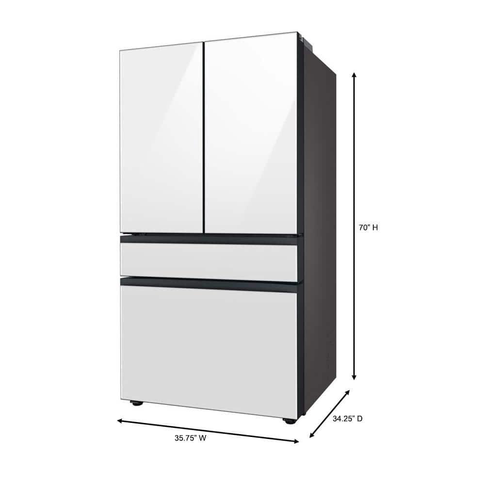 Bespoke 4-Door French Door Refrigerator (29 cu. ft.) with Beverage Center™ - Middle and Bottom Panels