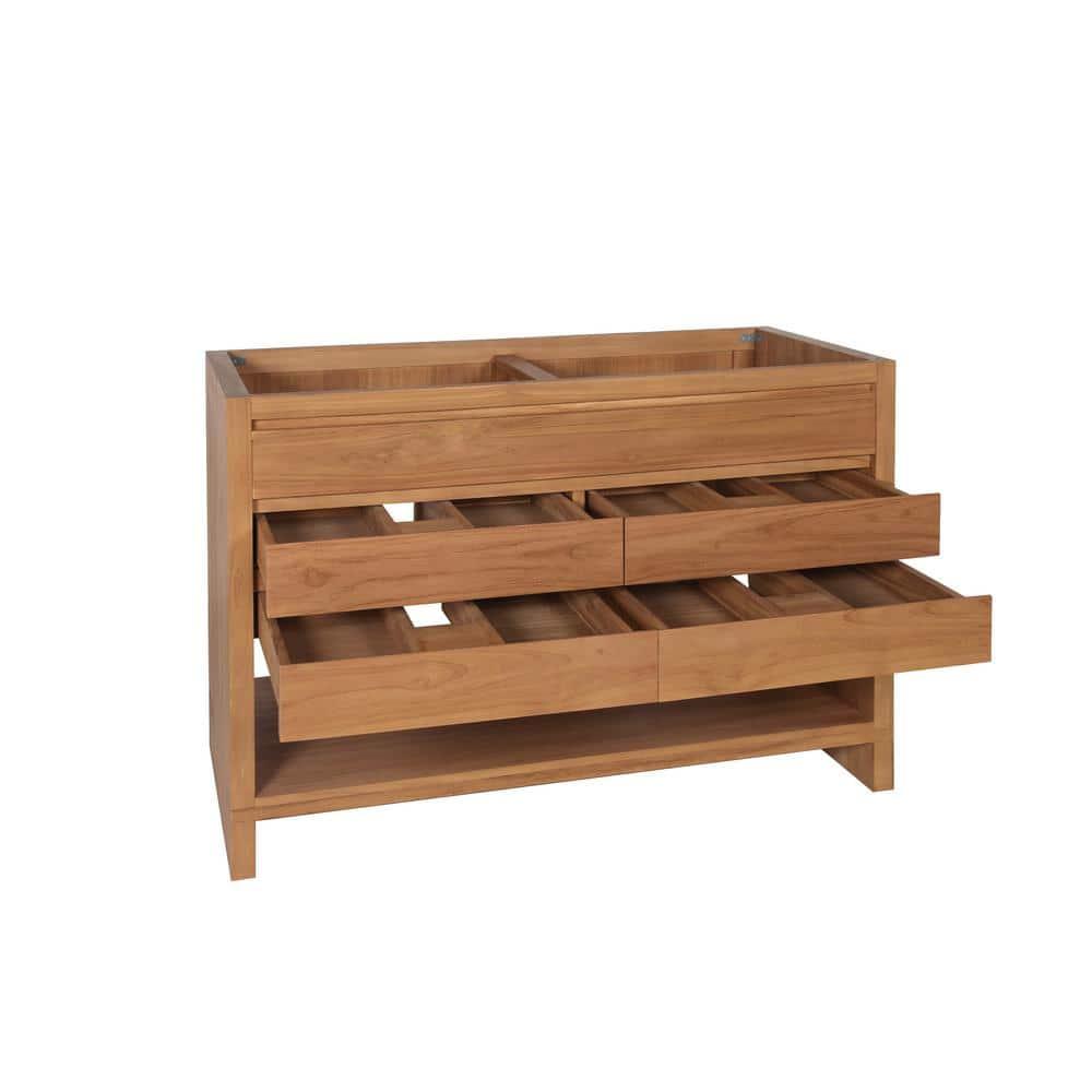 Avanity Kai 49 in. Vanity in Brown Reclaimed Wood with Carrara White Marble Top | Wayfair