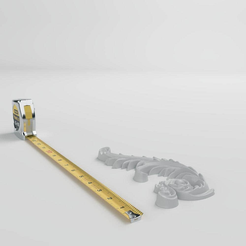 Ekena Millwork 7 7/8"W x 4 1/8"H x 3/4"P Medway Scroll Onlay, Right