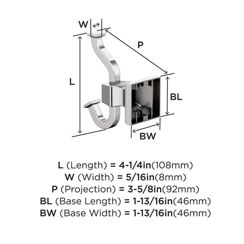 Amerock Mulholland Chrome Single Prong Robe Hook