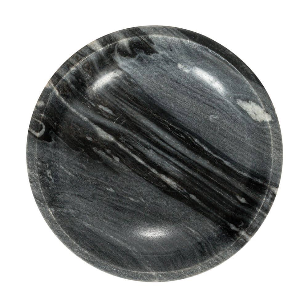 Bloomingville Marble Footed Pedestal Bowl, Grey