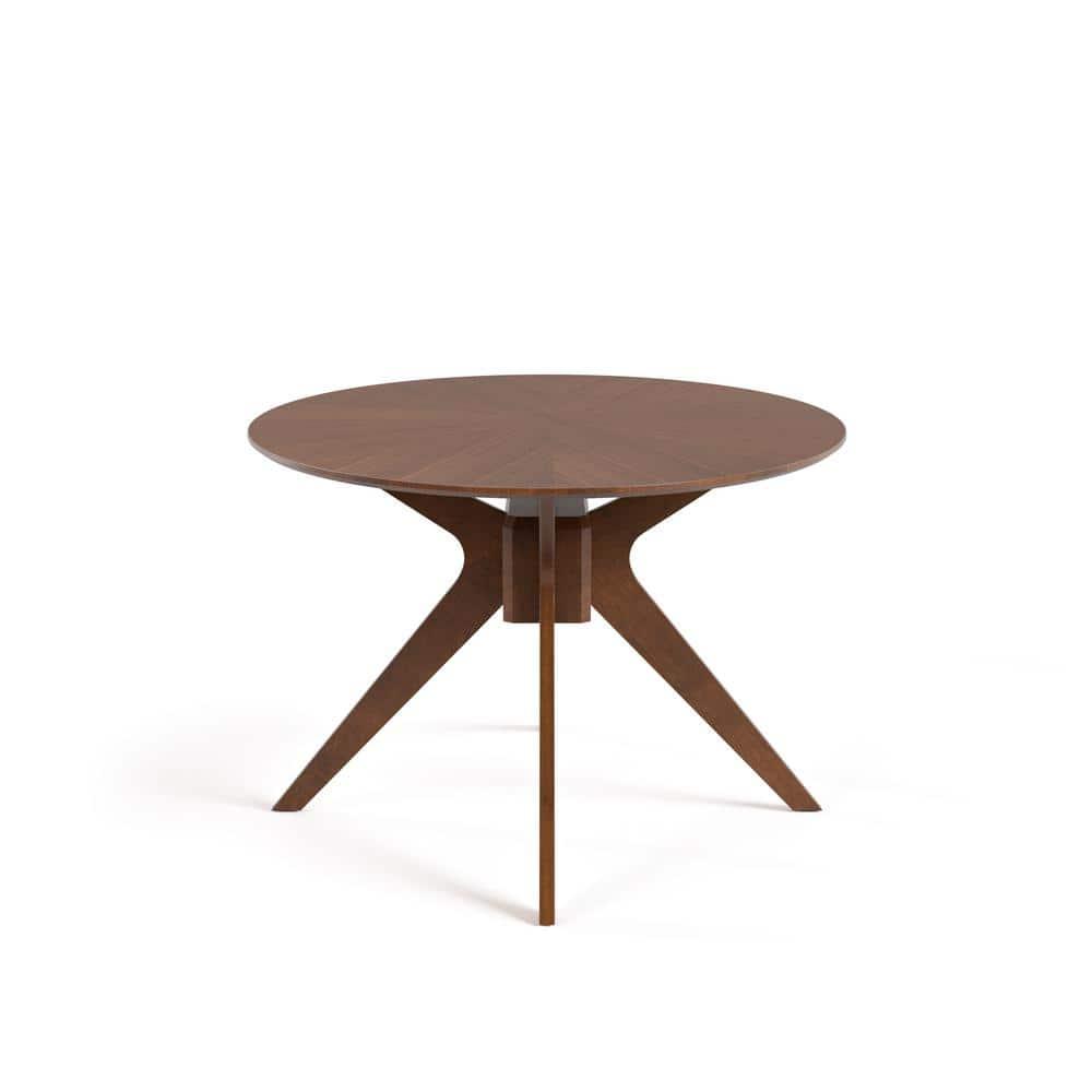 HOMES: Inside + Out 54" Pearlcrest Mid-Century Modern Modern Oval Dining Table Walnut