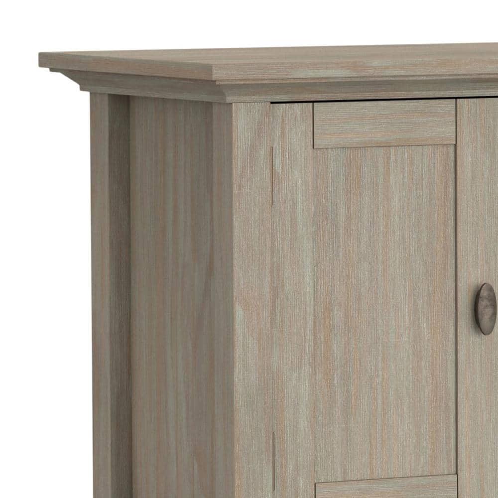 Redmond SOLID WOOD 72 inch TV Media Stand in Distressed Grey For TVs up to 80 inches