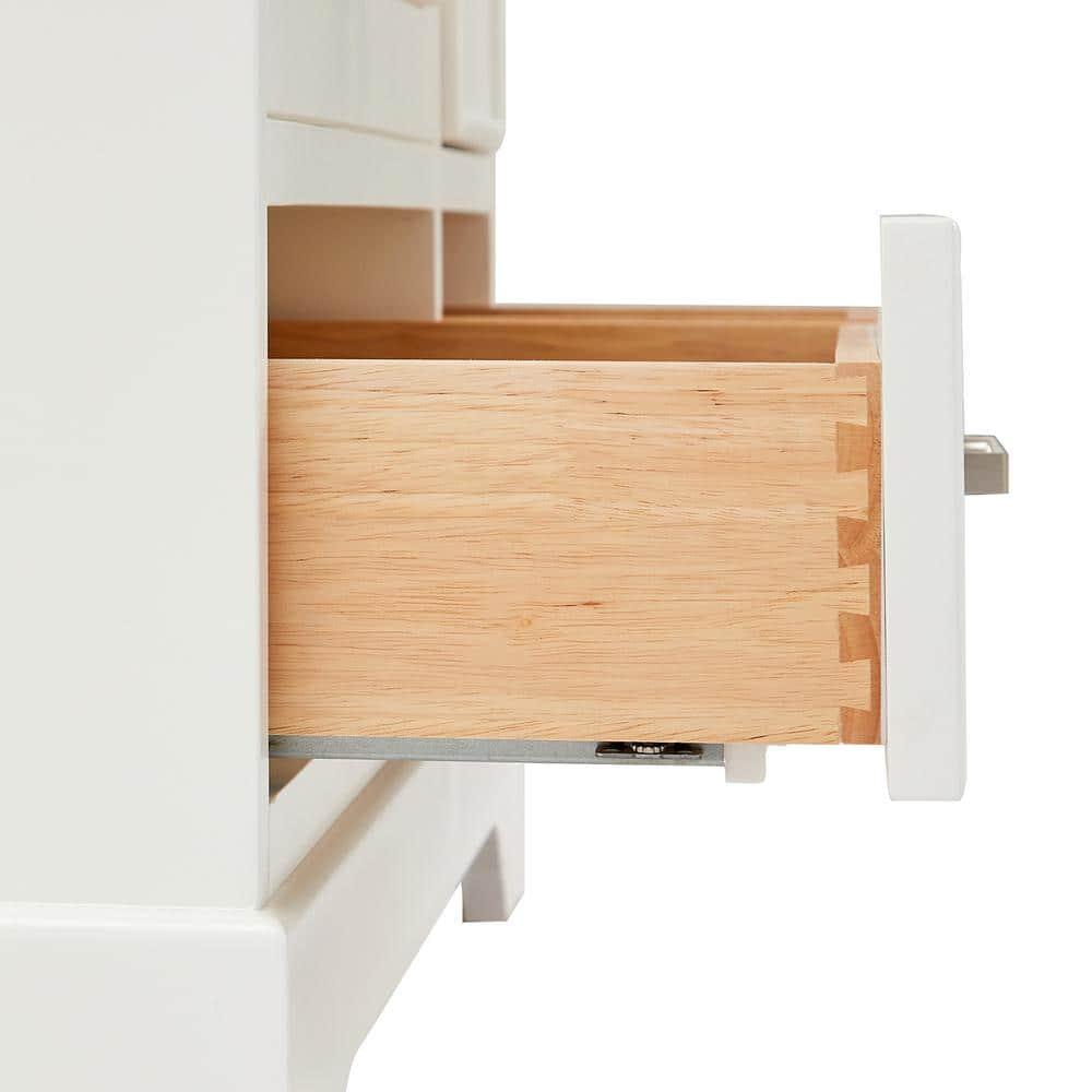 Ariel A061d-Bc Cambridge 60" Double Free Standing Vanity Cabinet Only - White