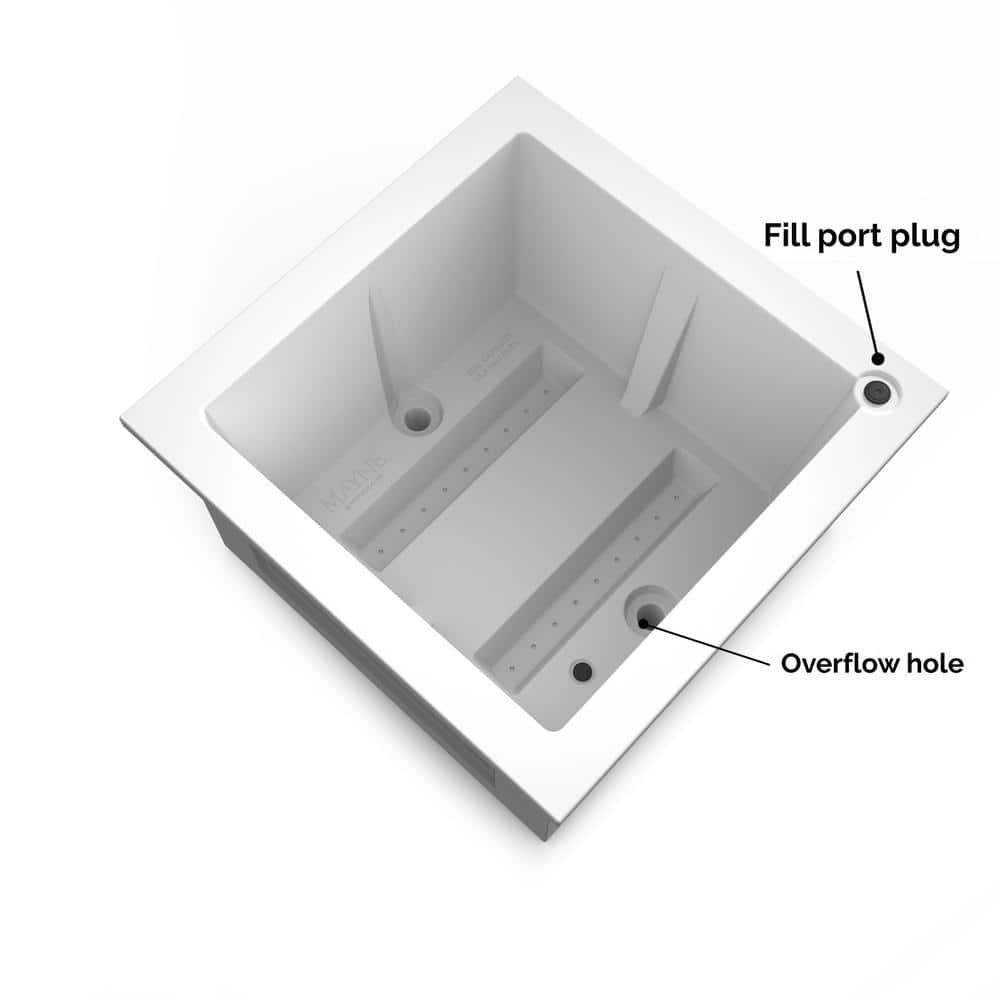 Mayne Fairfield 24"x 24"x 14" Square White Garden Bed