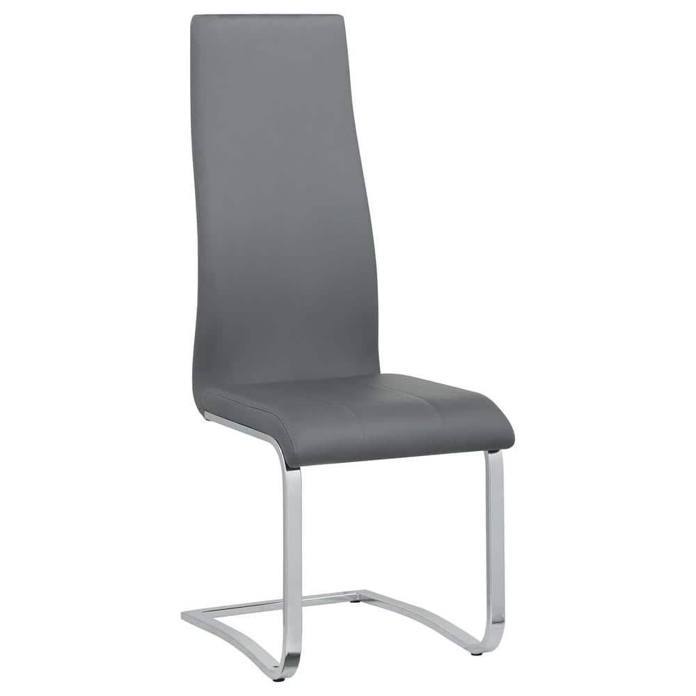 Genuine Leather Upholstered Cantilever Chair