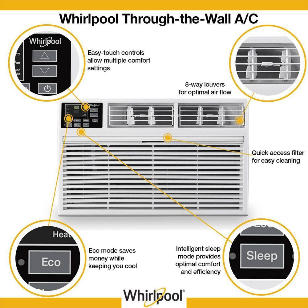 Whirlpool Whirlpool 10,000 BTU 230V Through-the-Wall Air Conditioner with Remote Control