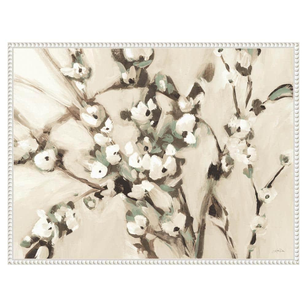Amanti Art Wild Floral Branches Neutral by Katrina Pete Canvas Wall Art Print Framed 30 x 23-in.