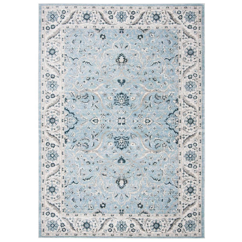 Isabella ISA912 Power Loomed Area Rug - Light Blue/Cream - 8'x10' - Safavieh.