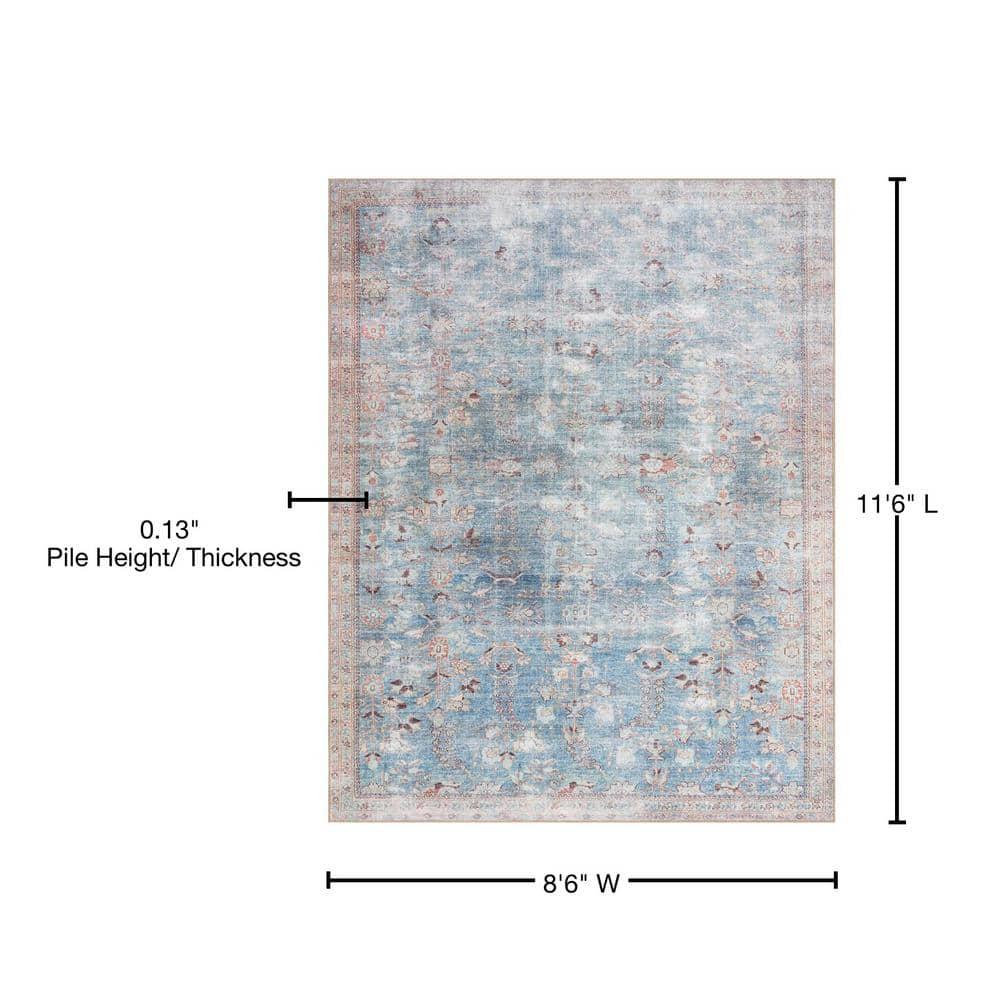 Loloi II Wynter WYN-06 Teal / Multi Oriental Area Rug 8'-6" x 11'-6"