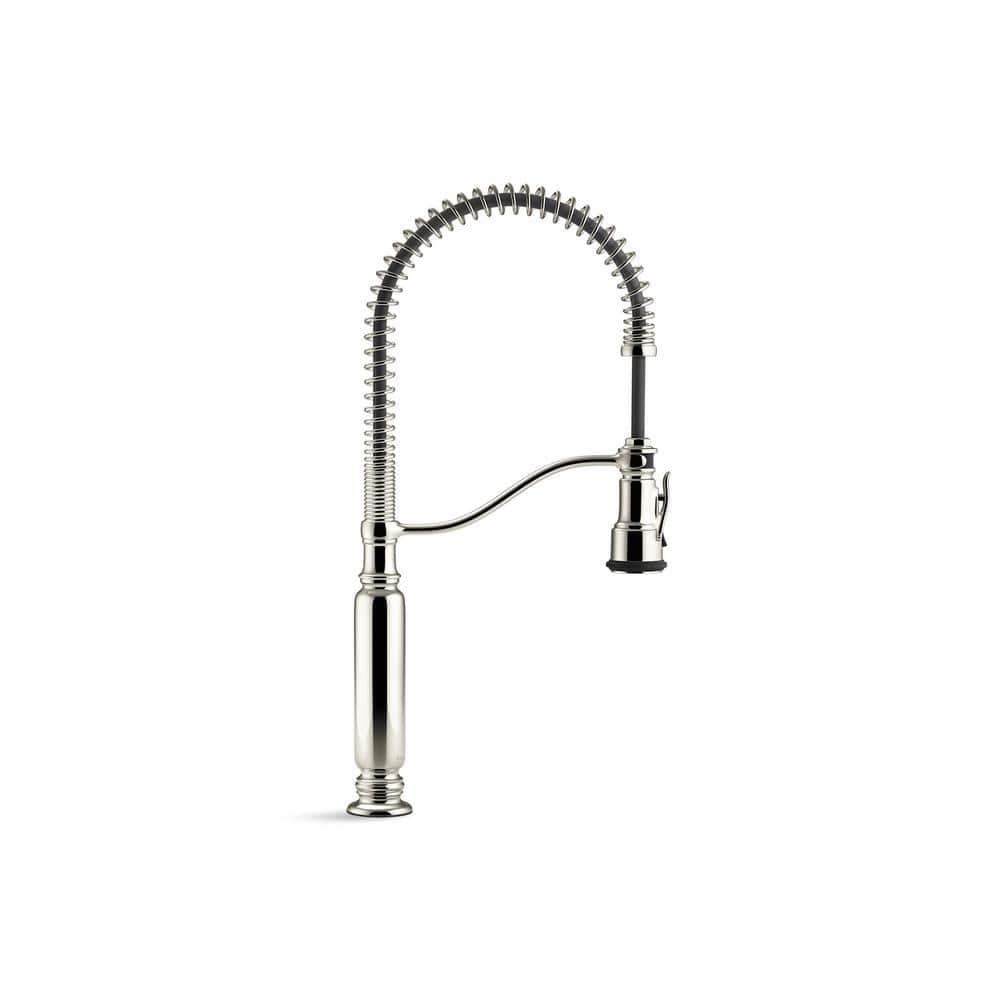 Kohler Tournant® Single Handle Semi-Professional Pre-Rinse Kitchen Faucet with Three-Function Pull Down Sprayer