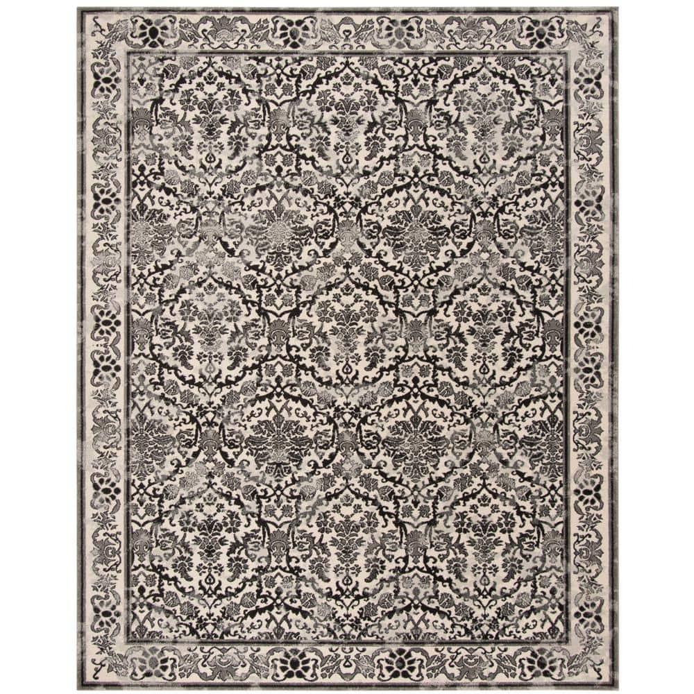 Evoke EVK242 Power Loomed Indoor Area Rug - Ivory/Grey - 8'x10' - Safavieh
