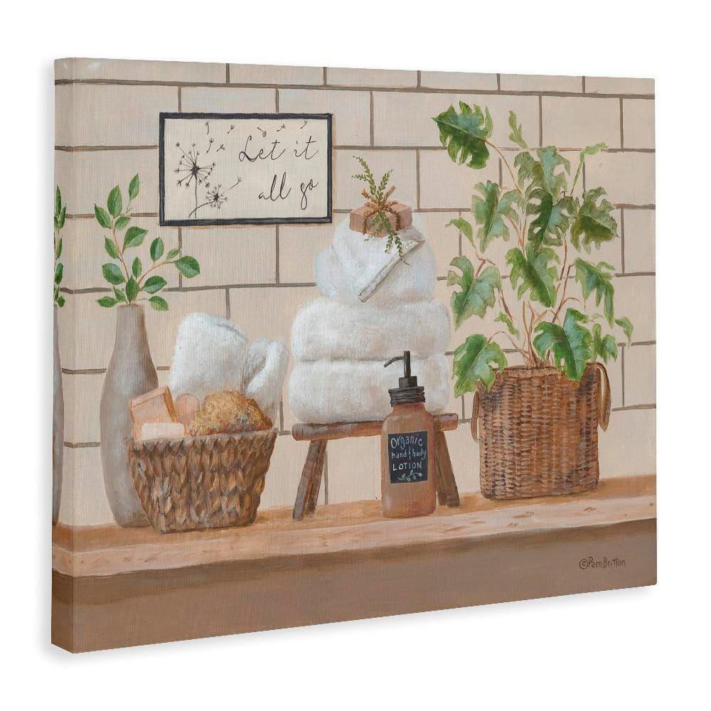 Stupell Industries " Comforting Bathroom Spa Still Life " by Pam Britton Painting Print