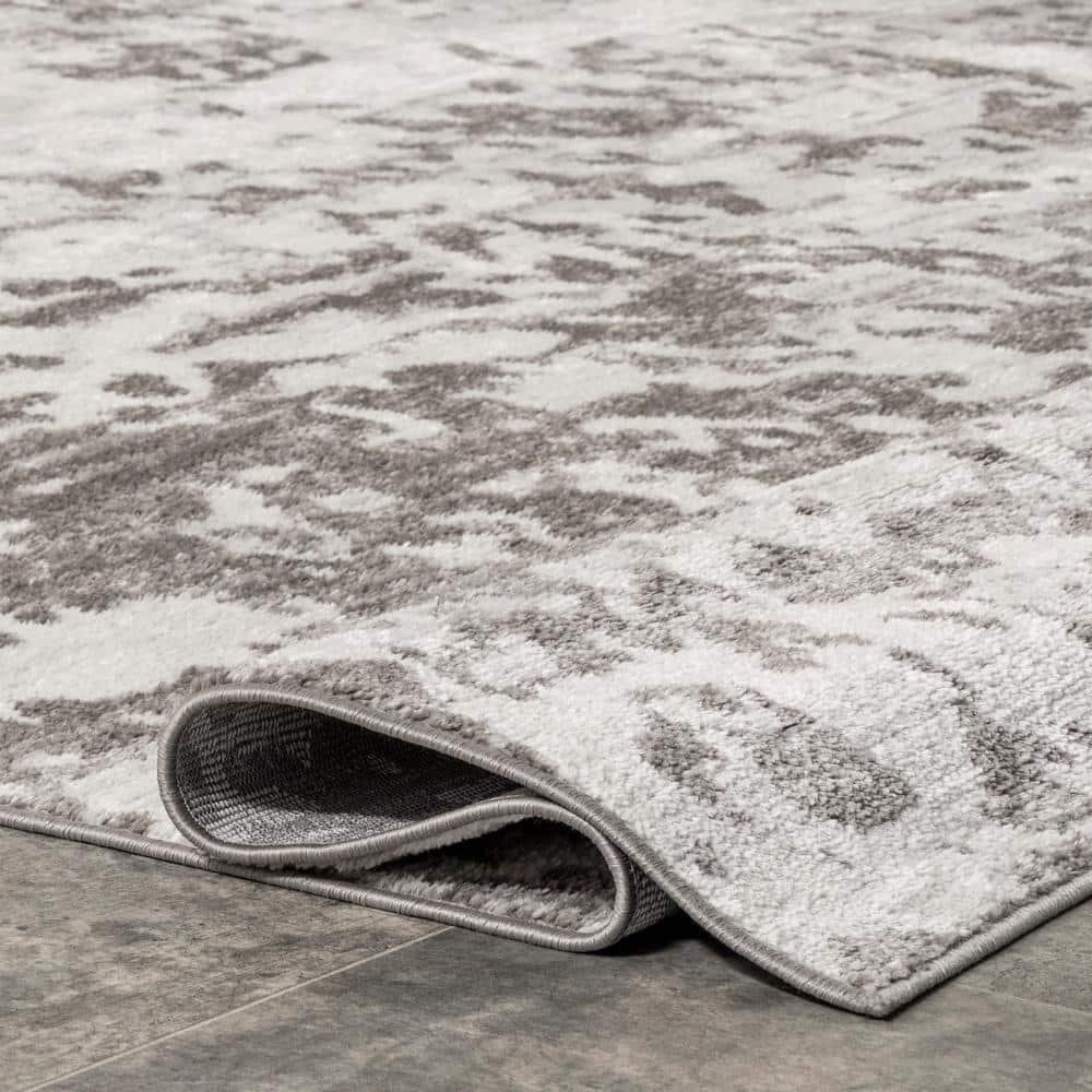 Nuloom Meaghan Abstract 3x5 Accent Indoor Area Rug for Living Room Bedroom Dining Room Entryway Kitchen, Grey/Ivory