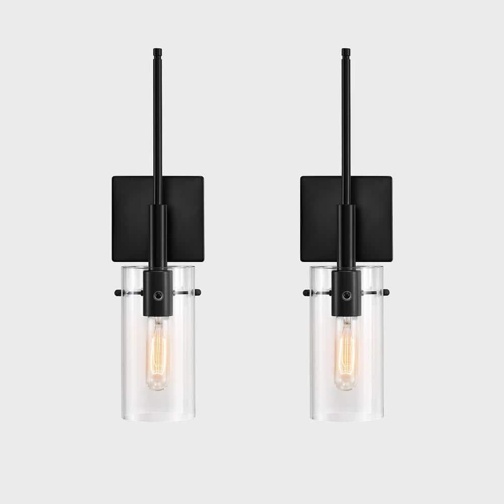 Kyrid Black Iron Armed Sconce Set of 2 Mornden Wall Sconce Set of 2 Hallway Light