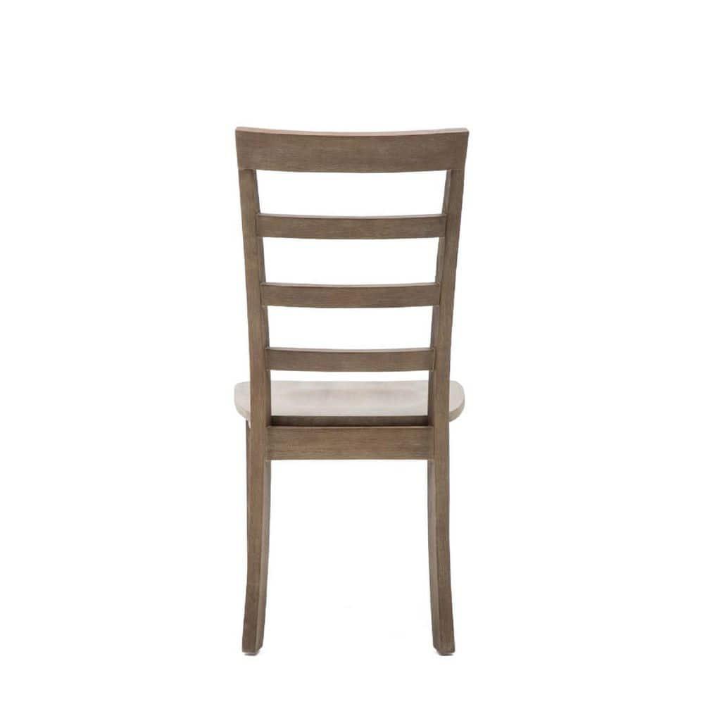 Set of 2 Boulder Dining Side Chairs Barnwood Wire Brush - Boraam: Rubberwood, Farmhouse Style, 300lbs Capacity