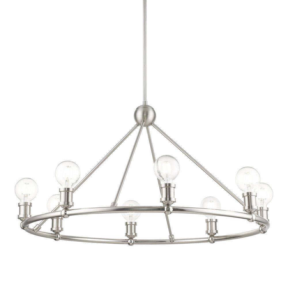 Livex Lighting Lansdale 8 - Light Chandelier in Brushed Nickel