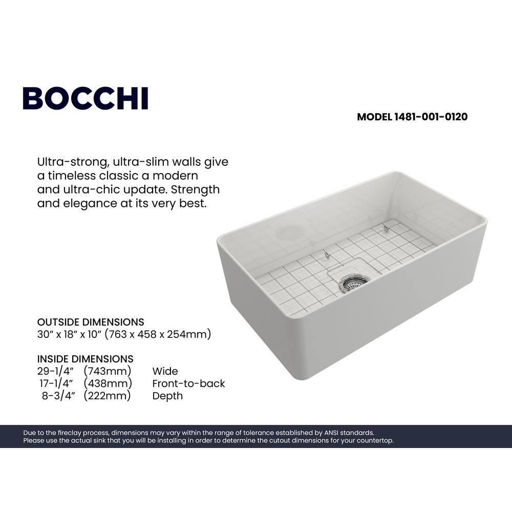 Aderci 30'' L Farmhouse Apron-Front Fireclay Kitchen Sink