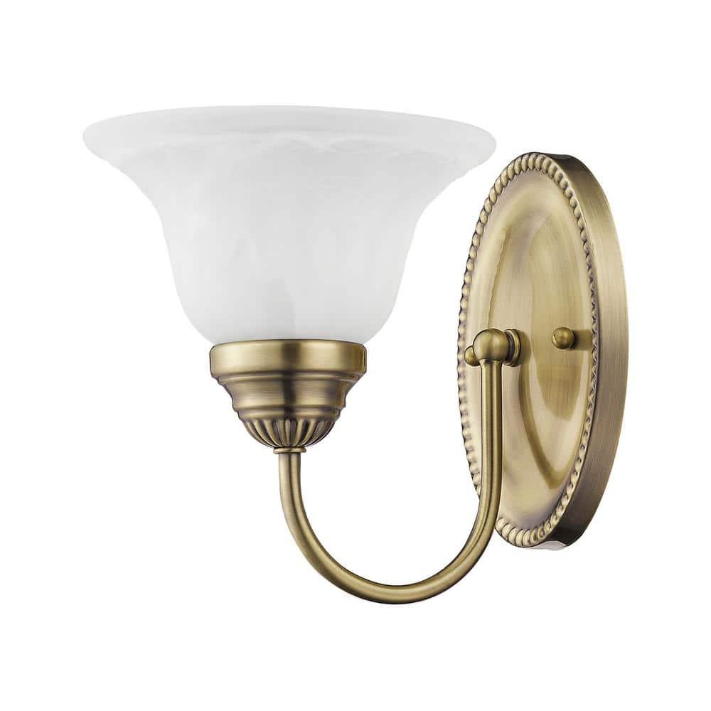 Livex Lighting Edgemont 1 - Light Vanity in  Antique Brass
