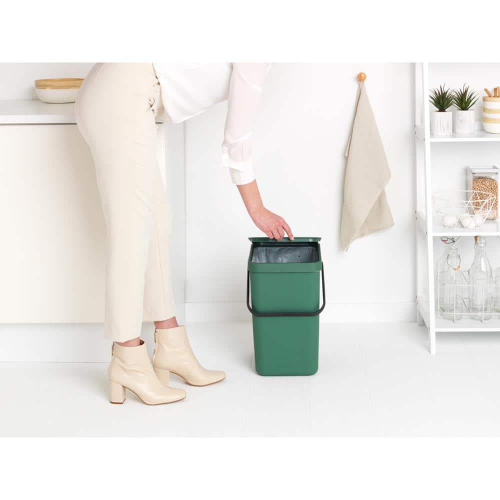 Brabantia Sort & Go Plastic Recycling Bin, 6.6 Gallon
