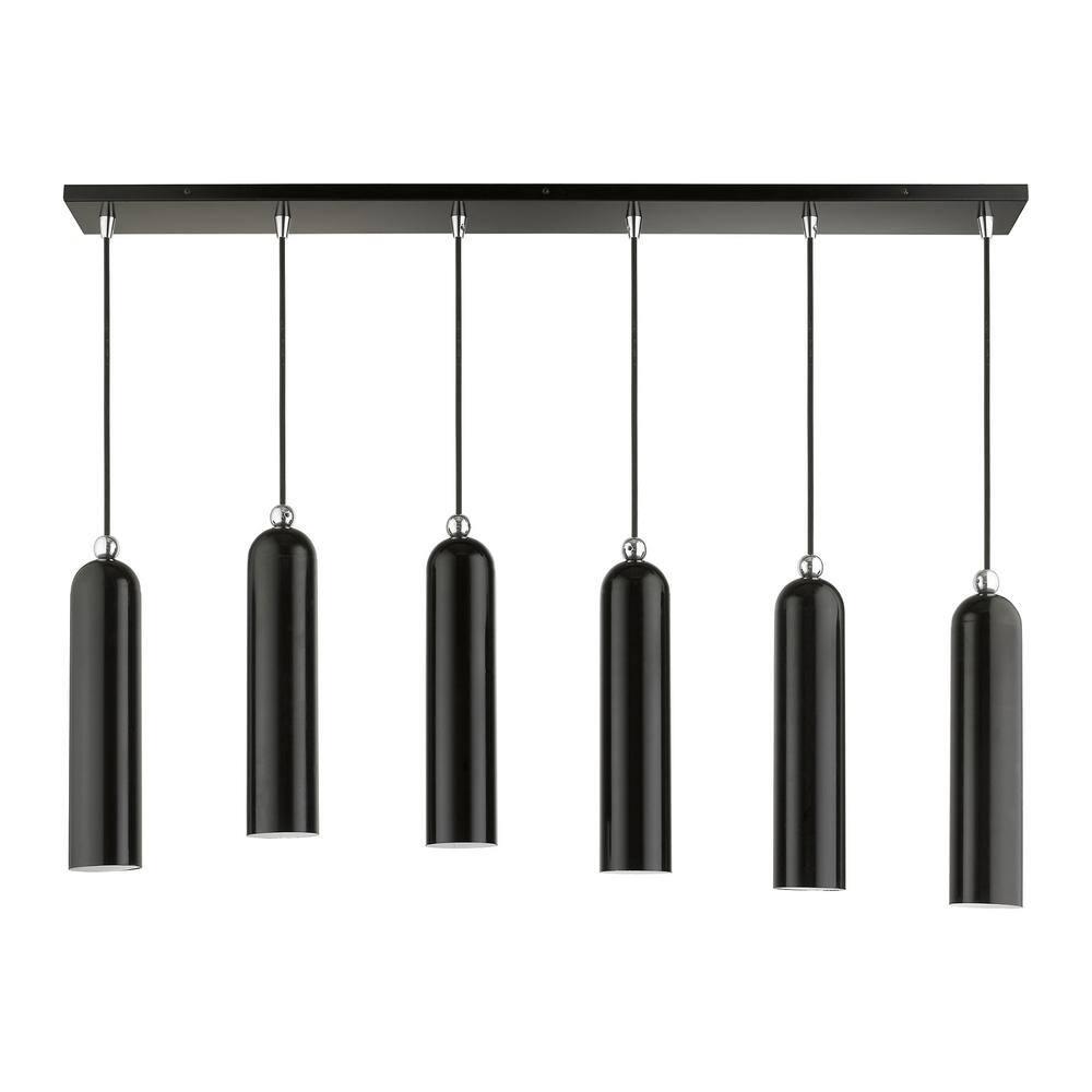 Livex Lighting Ardmore 6 - Light Island Pendant Light in  Shiny Black