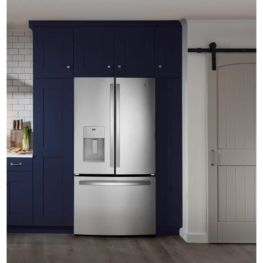 GE Appliances GFE26JYMFS GE Appliances 25.5 Cubic Feet Energy Star Smudge-Resistant French Door Refrigerator with Water and Ice Dispenser