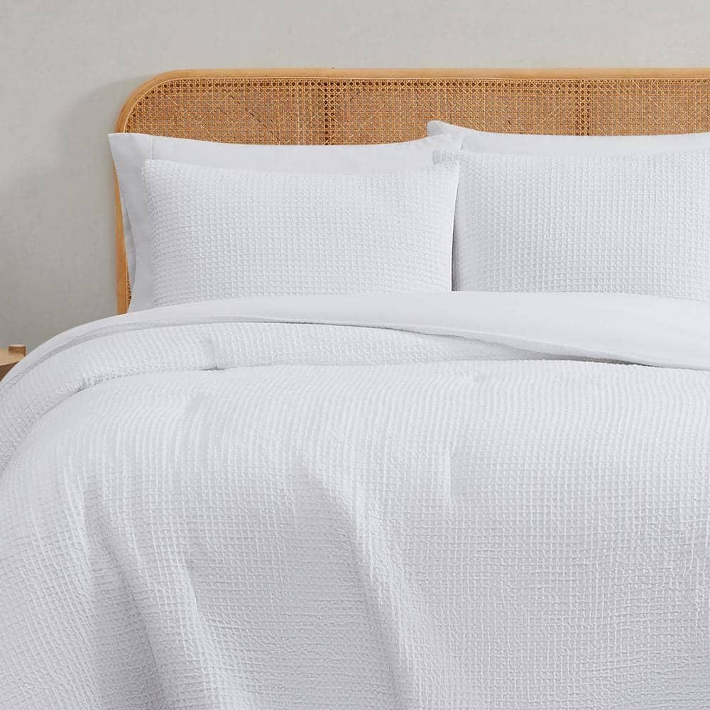 Truly Soft Textured Waffle Weave Comforter Set
