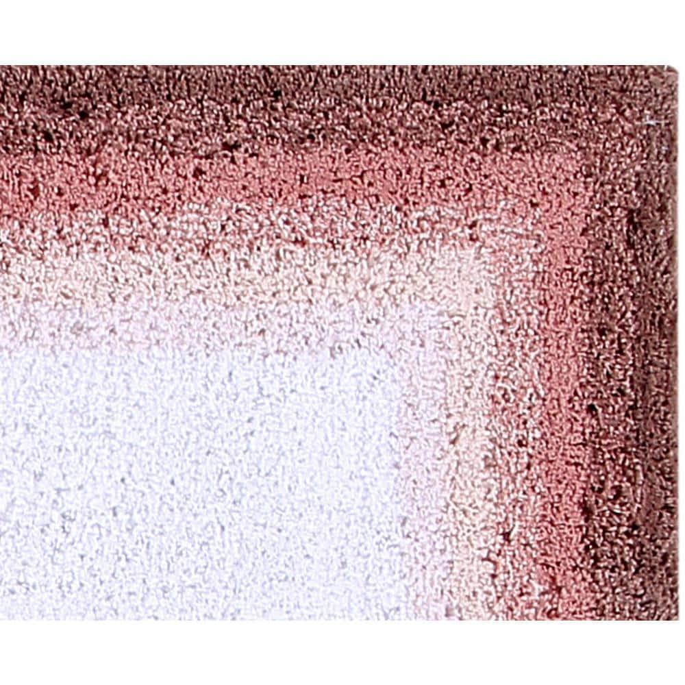Better Trends 20" x 20" U-Shape Toilet Rug 100% Cotton Non Slip Tufted Contour Bath Mat, Water Absorbent Bathroom Rug, (Rose) Torrent Collection
