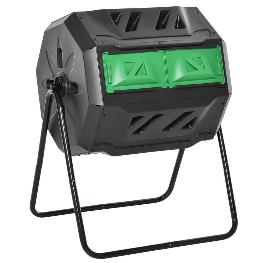 Outsunny 42.3 Gallons Outdoor Tumbler Composter with Latching Lid