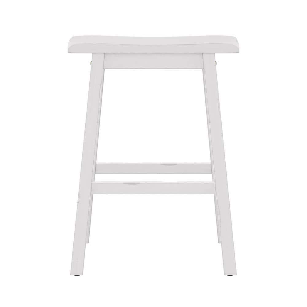 Hillsdale Furniture Moreno Backless 24" NonSwivel Counter Height Barstool Sea White: Wooden Kitchen Stool, Fixed Height
