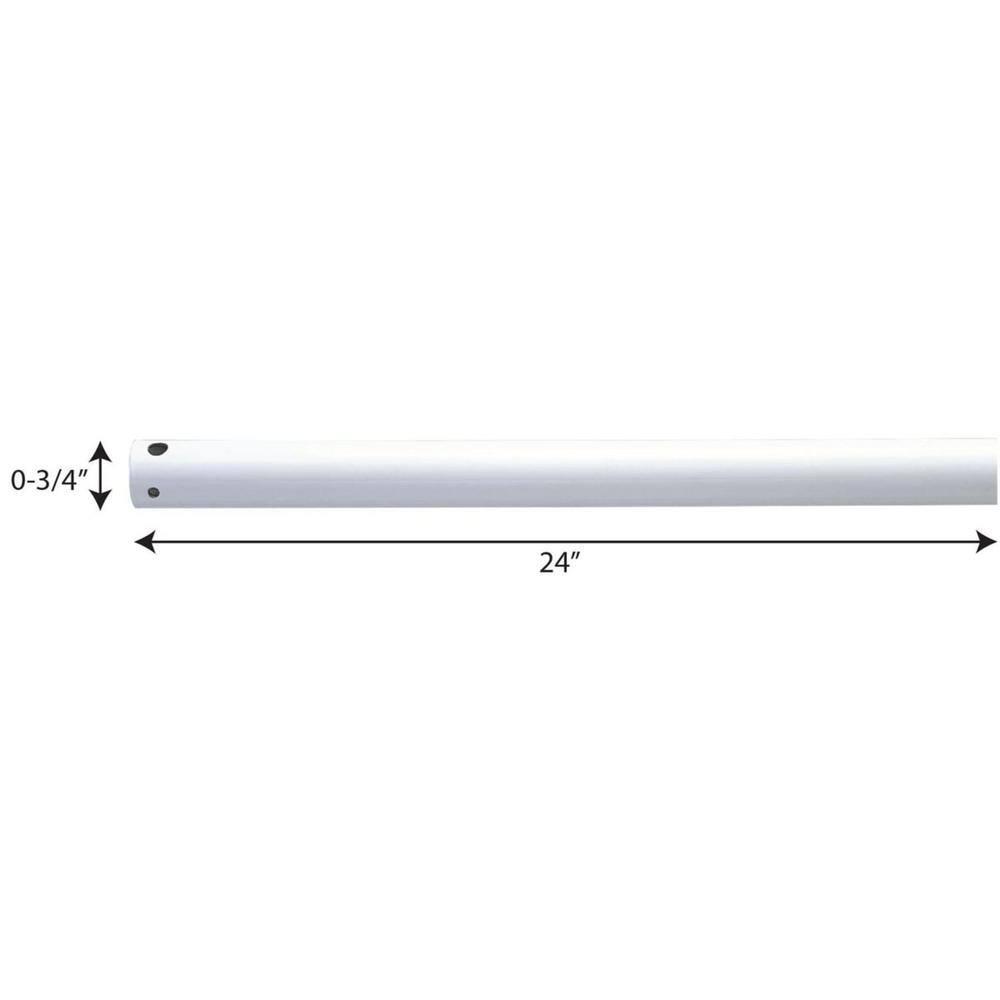 Progress Lighting 36-Inch Ceiling Fan Downrod In White Finish