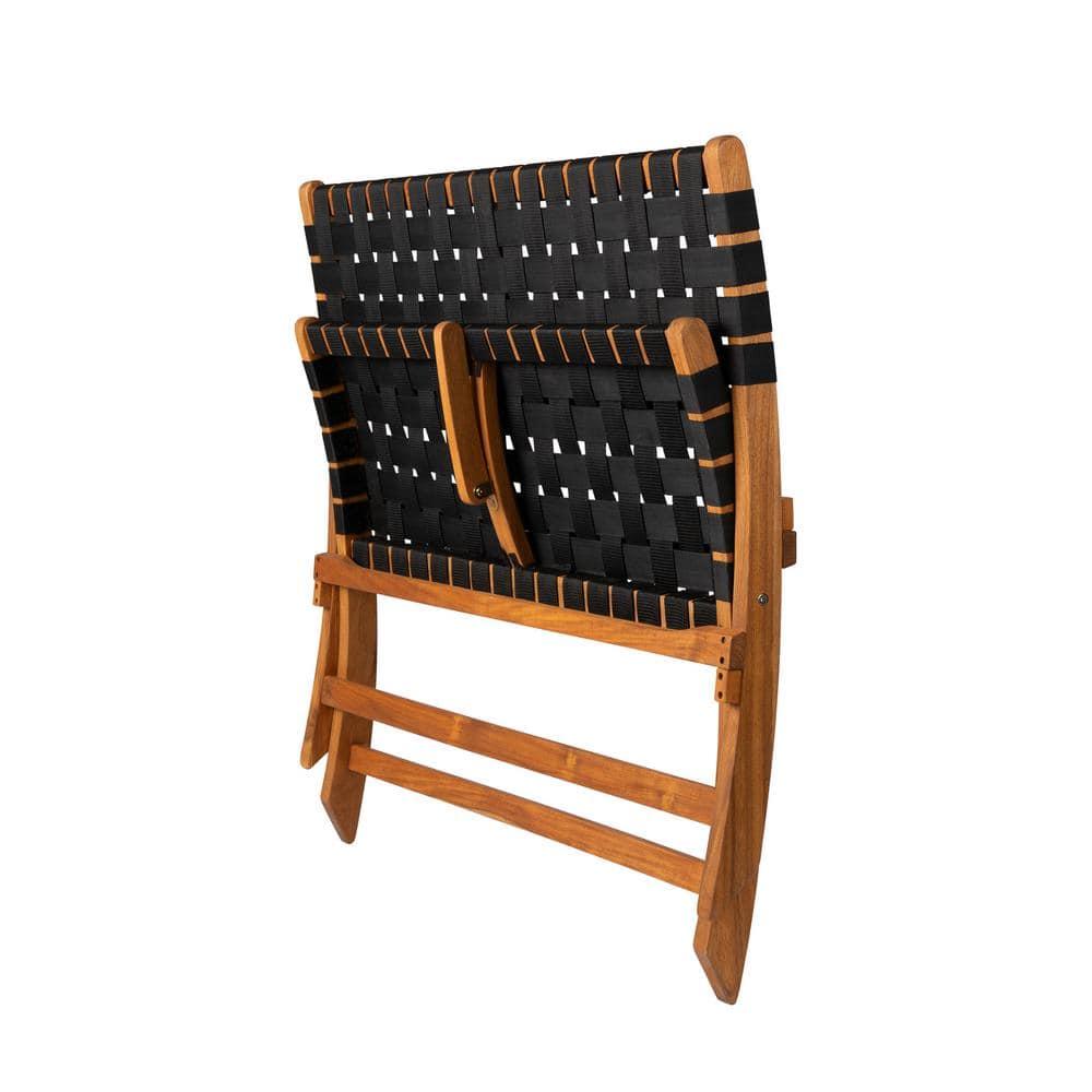 Balkene Home Sava Bench Low-Slung Acacia Wood Construction No Assembly-Unfold-Teak Toned Oil Finish