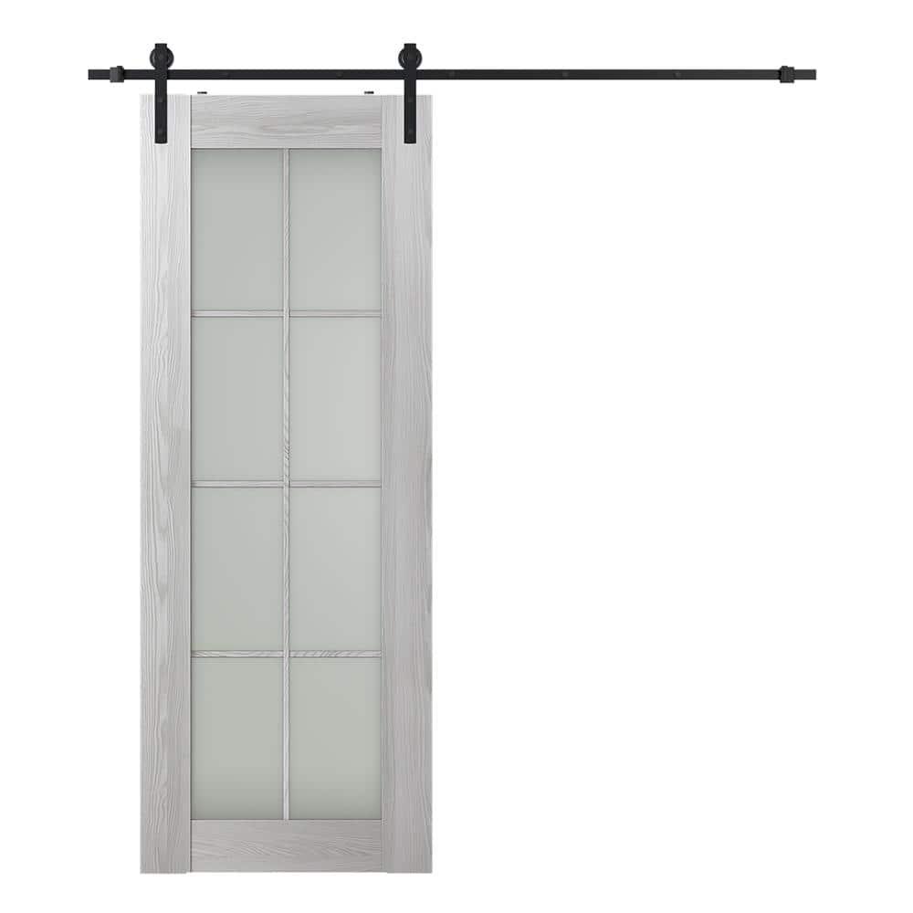 Belldinni Avon 8 Lite Solid + Manufactured Wood Paneled Barn Door