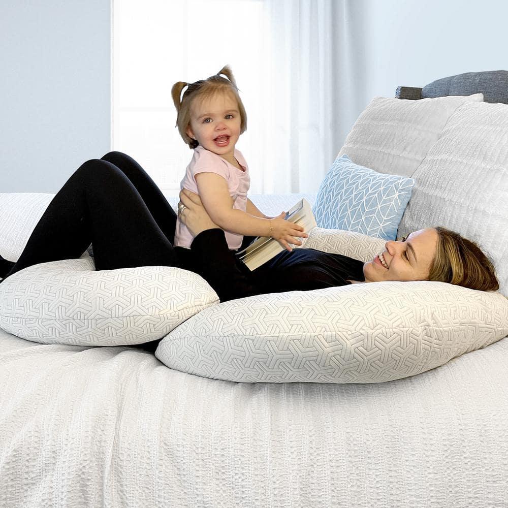 Imaginarium Body Pillow with Cooling Cover: Curved Universal Sleeper, Knitted Polyester & Polyethylene, Medium Fill Density, Machine Washable