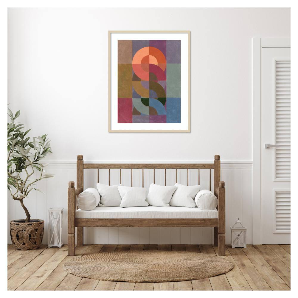 Amanti Art 33"x41" Chainweave II by Victoria Barnes Wood Framed Wall Art Print