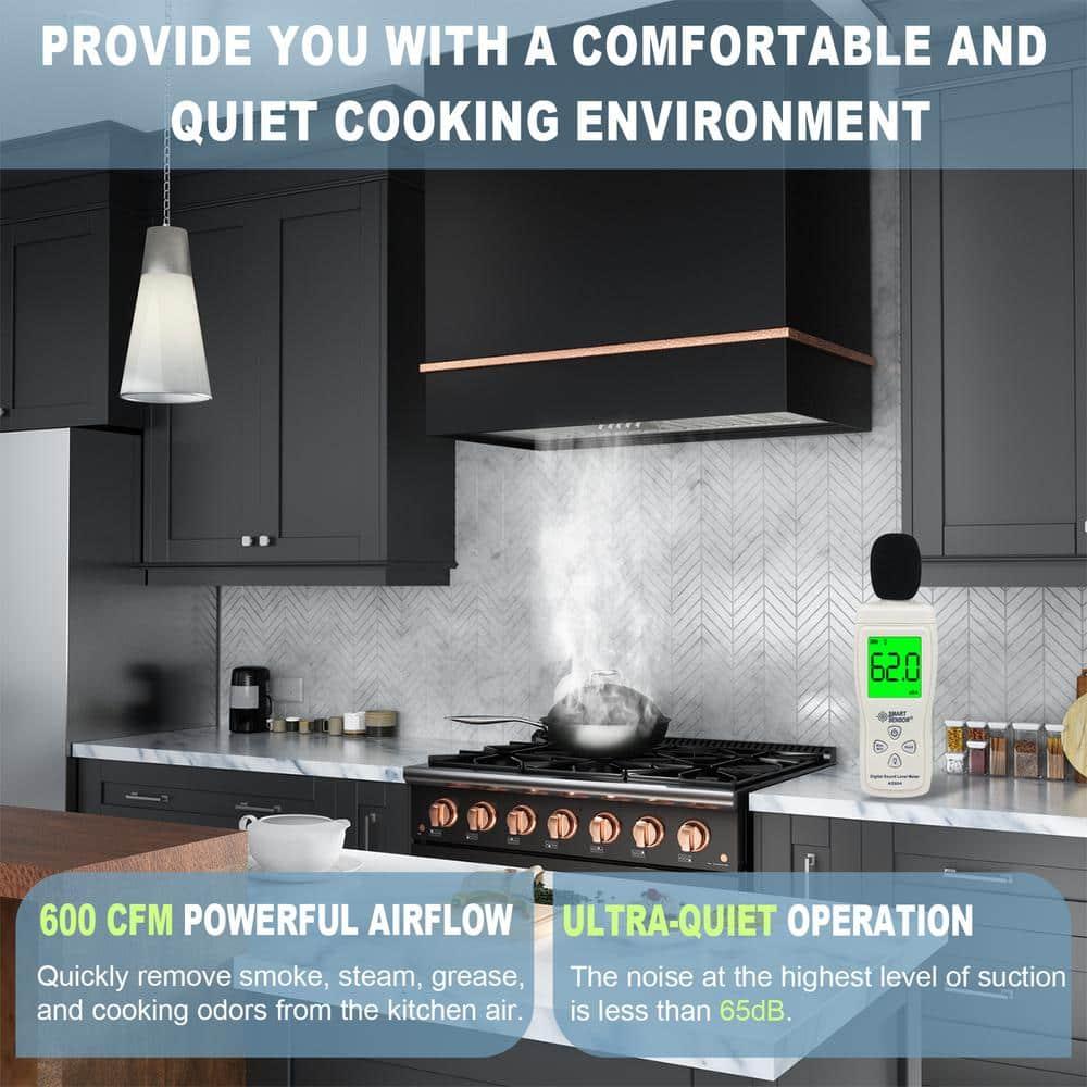 Akicon 36" 600 CFM Ducted (Vented) Wall Range Hood