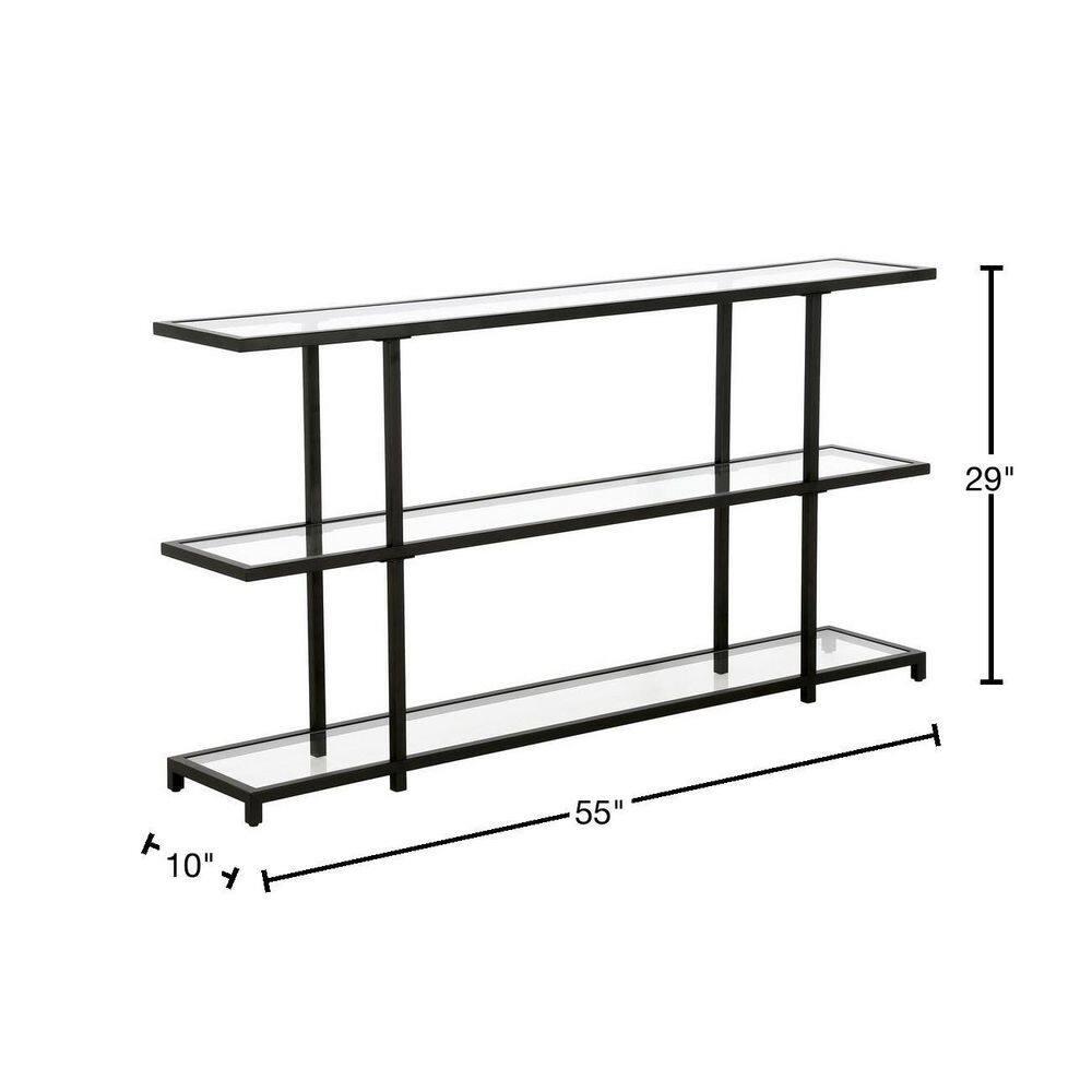 55 in. Black Bronze Console Table - Henn&Hart