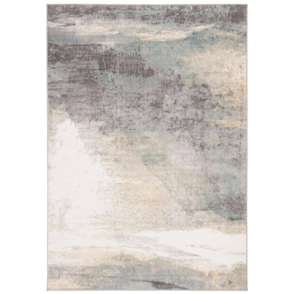 Jasper JSP114 Power Loomed Area Rug - Grey/Gold - 4'x6' - Safavieh.