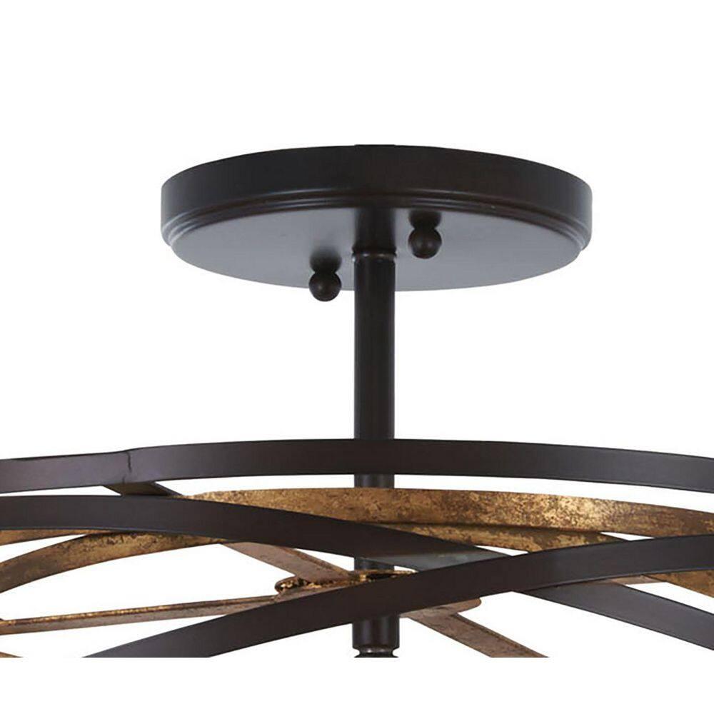 Minka Lavery Dark Bronze Mosaic Gold Pendant Chandelier 16" Wide Modern 5-Light Fixture for Dining Room House Foyer Kitchen Home
