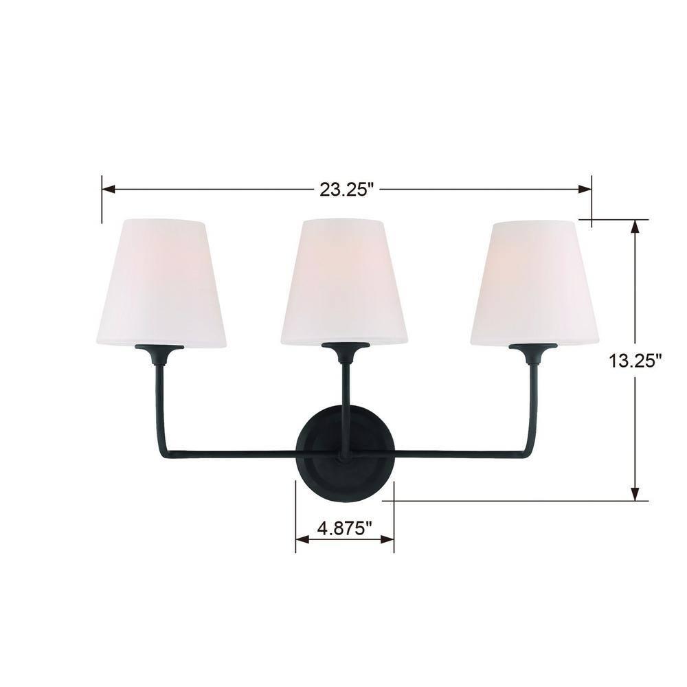 Crystorama Lighting - Bathroom Vanity - Sylvan 3 Light Bath Vanity in Classic