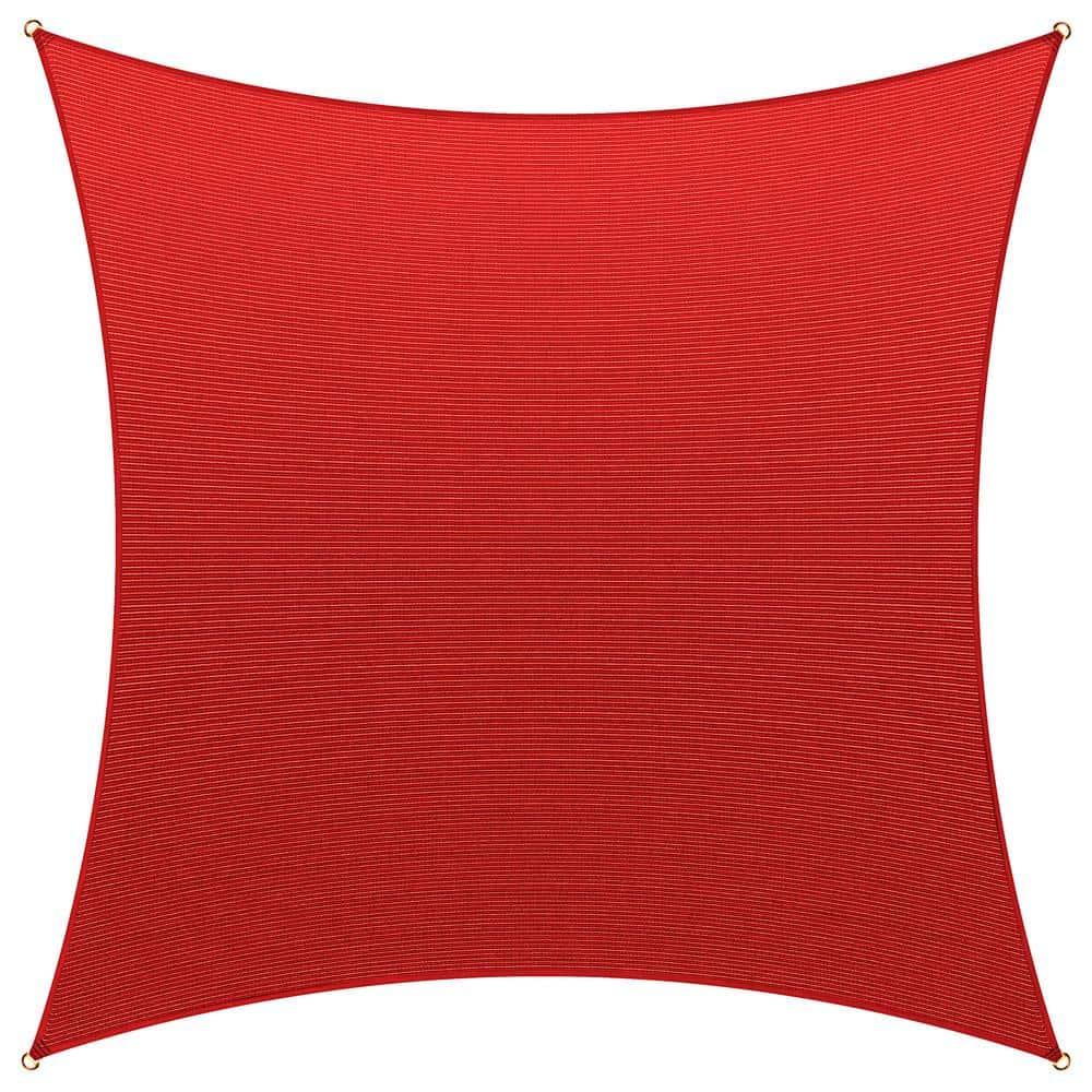 Amgo 12' x 12' Red Rectangle Sun Shade Sail Canopy Awning UPF50+ AGTAPR0810, 95% UV Blockage, Water & Air Permeable, Commercial and Residential, 3 Years Warranty (We Make Custom Size)