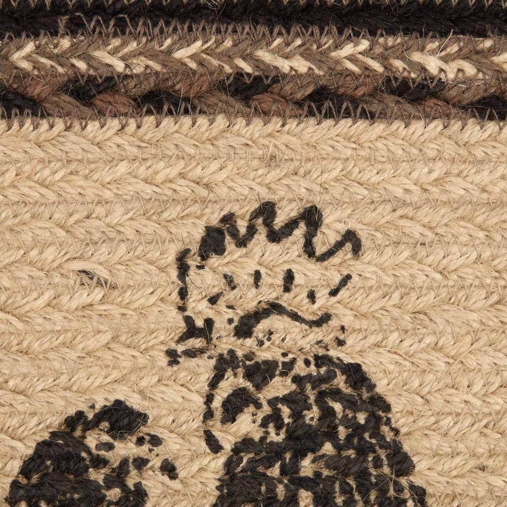 VHC Brands Sawyer Mill Poultry 12 x 18" Jute Placemats, Set of 6, Charcoal