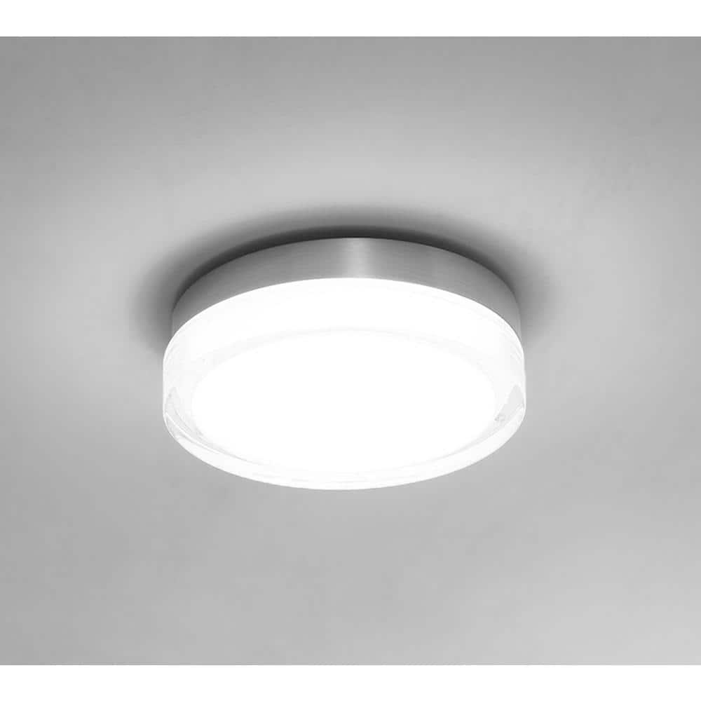 Dot 15" Stainless Steel LED Flush Mount Light